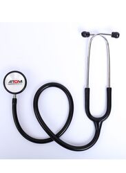 Atom Professional Portable Medical Dual Headed Multifunctional Stethoscope, Silver/Black