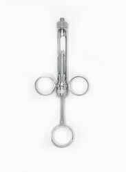 Crown Stainless Steel Crescent Syringe, Silver