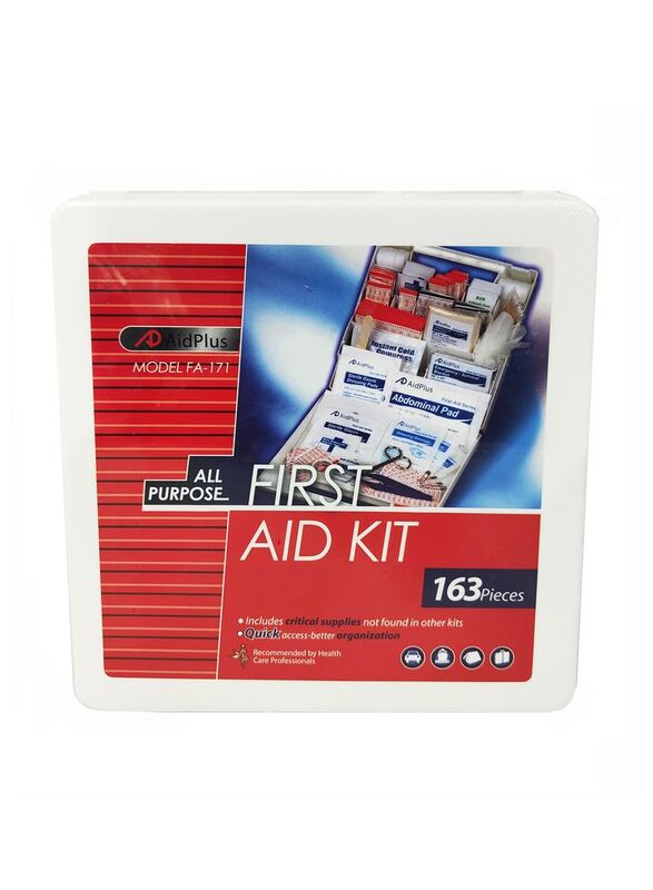 Aidplus FA71 First Aid Kit, 163 Piece, Multicolour