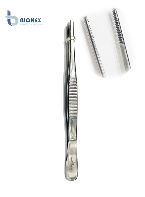 Bionex Surgical Dressing Forceps Tweezers, Silver