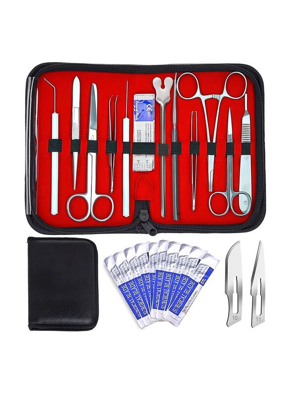 Bionex Advanced Biology Lab Anatomy Medical Dissection Kit Set with Scalpel Knife Handle Blades, Multicolour