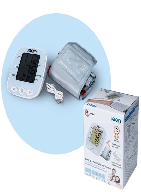 Igen Fully Automatic Blood Pressure Monitor, Blue