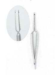 Crown Self Closing Tweezer Forcep, Silver