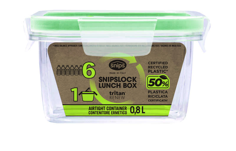 Snips Tritan Renew Airtight Square Lunch Box 800 ml