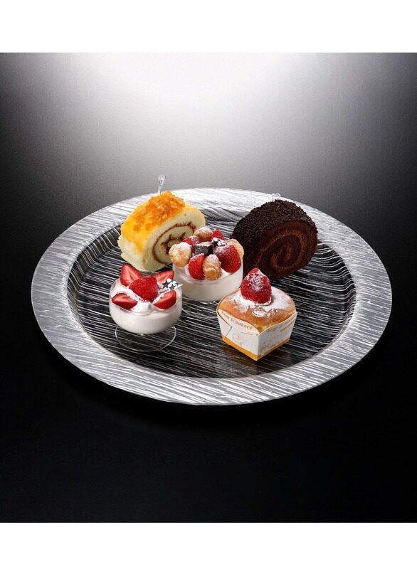 

Vague Round Acrylic Serving Plate Bark Design 40 cm Taiwan