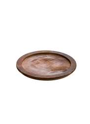 Lodge Wooden Round Wood Underliner Walnut Stain 25.40 cm