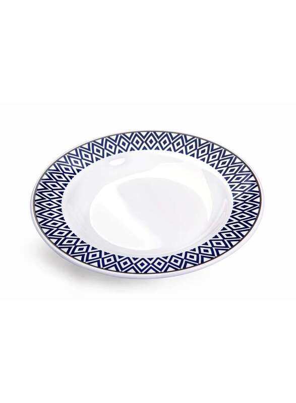 

Vague Melamine Soup Plate Blue 9