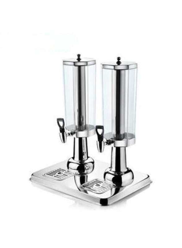 Vague Stainless Steel Double Juice Dispenser 3 Liter