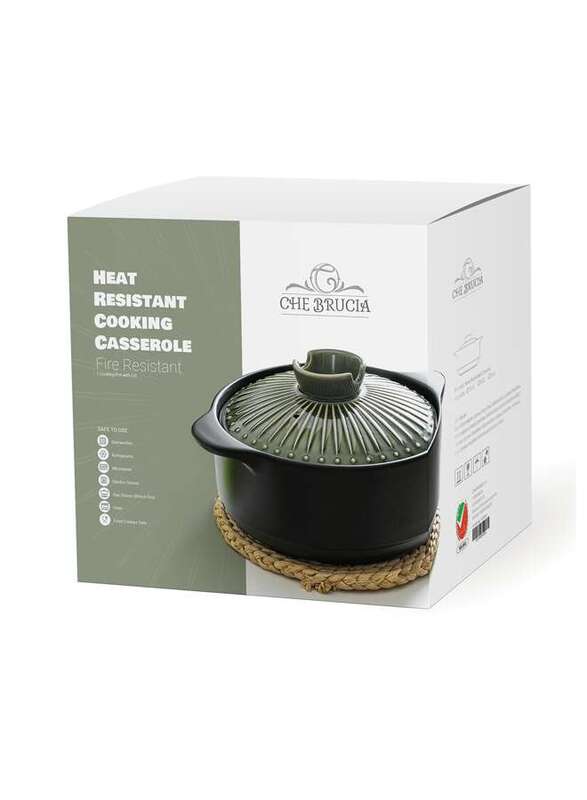 Che Brucia Ceramic Green Direct Fire 3.5 Liter Casserole