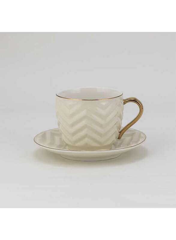 

Rose Porcelain Milk Cup and Saucer 12 Pieces Set White 200 ml RS-2020