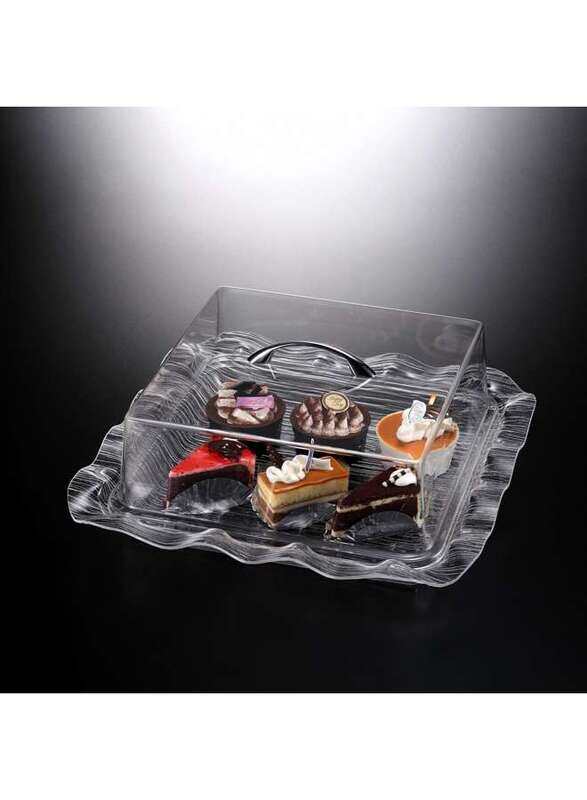 

Vague Acrylic Square Cake Box Clear Bark 42 cm