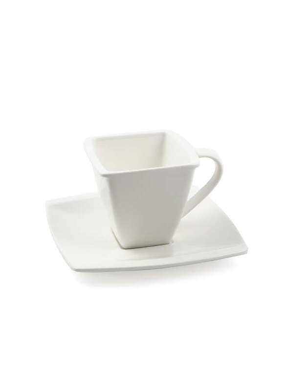 

Porceletta Ivory Porcelain Coffee Cup & Saucer Meena Design 220 ml