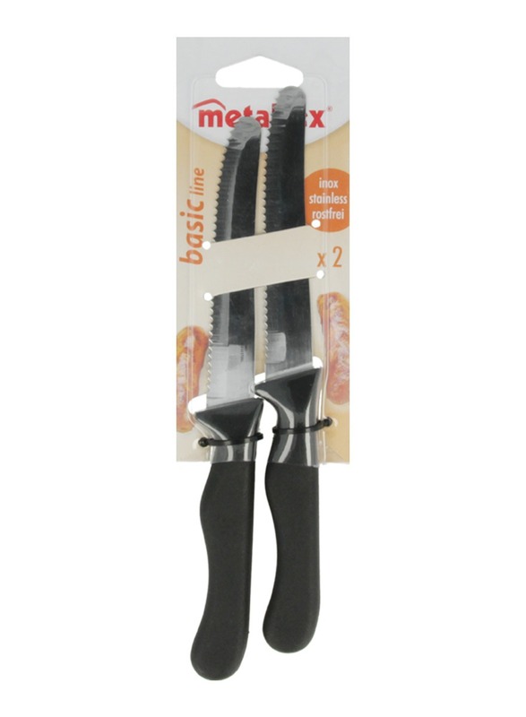 Metaltex Steel Set of 2 Basic Table Knives 22 cm