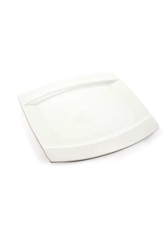 

Porceletta Ivory Porcelain Square Plate Meena Design 24 cm / 10