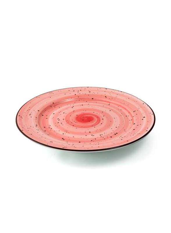 

Porceletta Red Color Glazed Porcelain Flat Plate 28 cm / 11