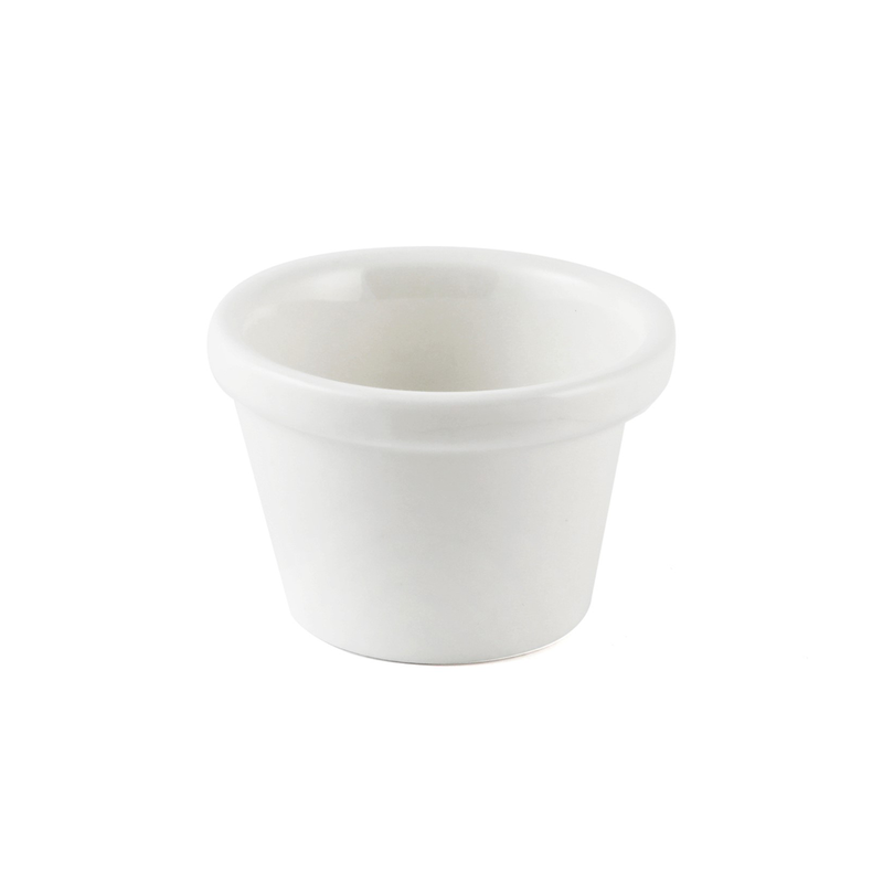 B2B Ivory Porcelain Plain Thick Ramekin 6 cm