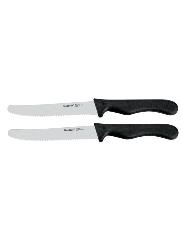 Metaltex Steel Set of 2 Basic Table Knives 22 cm