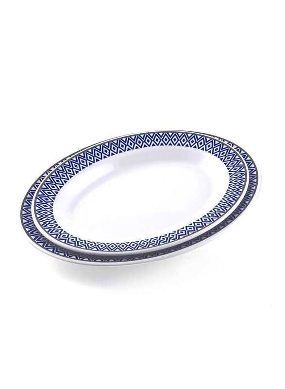 

Vague Melamine Deep Oval Plate Blue 10