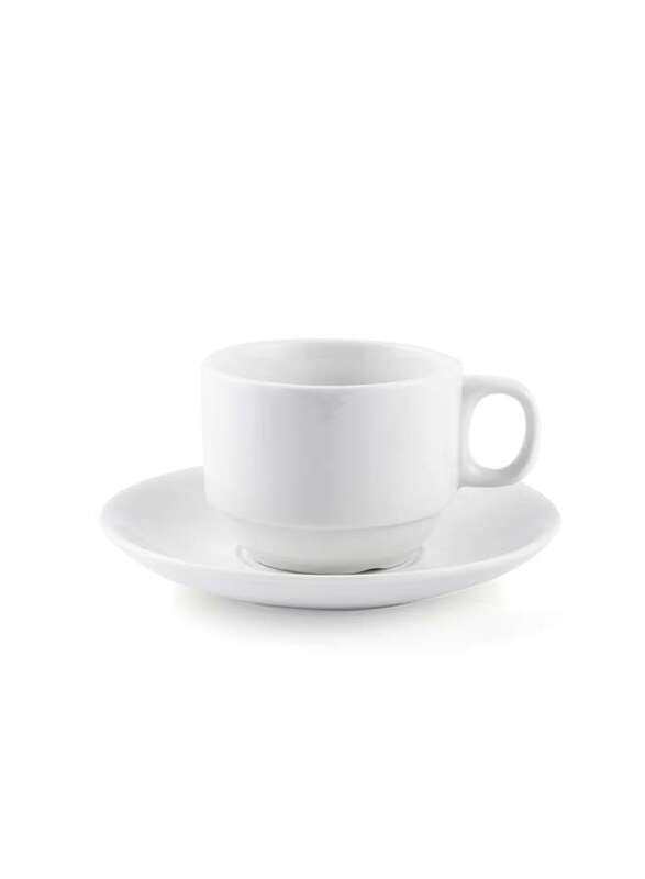 

Porceletta Ivory Porcelain Coffee and Tea Cup & Saucer 230 ml