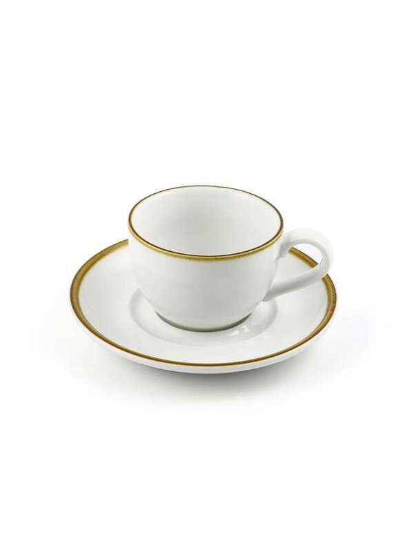 Porceletta Ivory Mocha Porcelain Coffee Cup & Saucer 80 ml