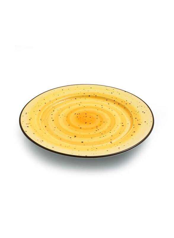 

Porceletta Yellow Color Glazed Porcelain Flat Plate 28 cm / 11