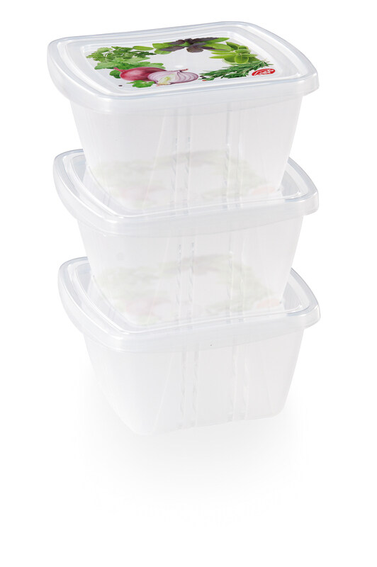 Snips 3 Pieces Fresh Square Container 250 ml Set