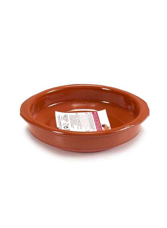 

Arte Regal Brown Clay Round Deep Plate with Handle 16 cm