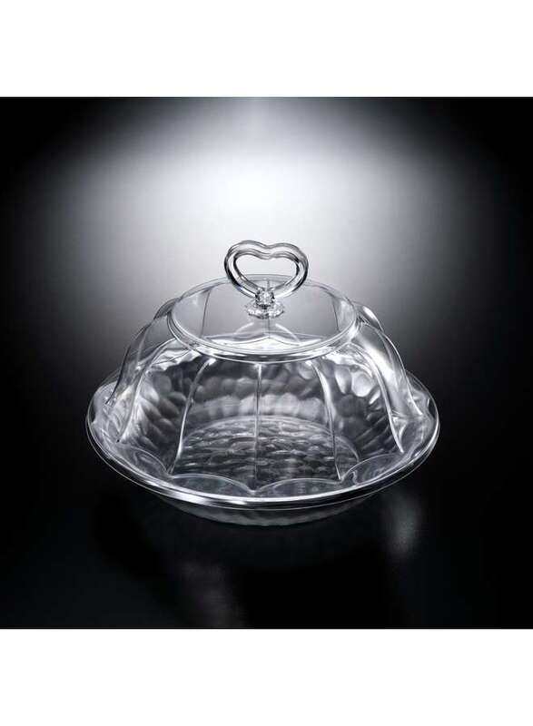 

Vague Acrylic Round Serving Set - Silver