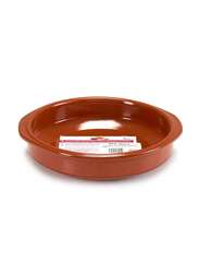 Arte Regal Brown Clay Round Deep Plate with Handle 20 cm