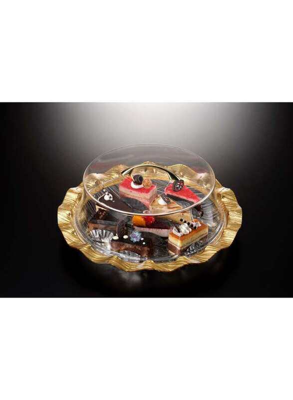 

Vague Acrylic Round Cake Box Gold 42 cm