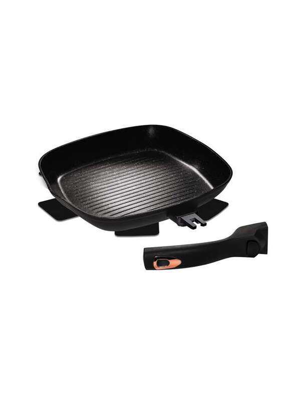 

Berlingerhaus Berlinger Haus Grill Pan 28 cm with Protector and Detachable Handle Black Rose Collection