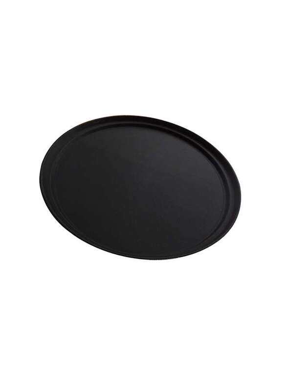 

Vague Non Slip Plastic Slip Tray Black Round 35 cm