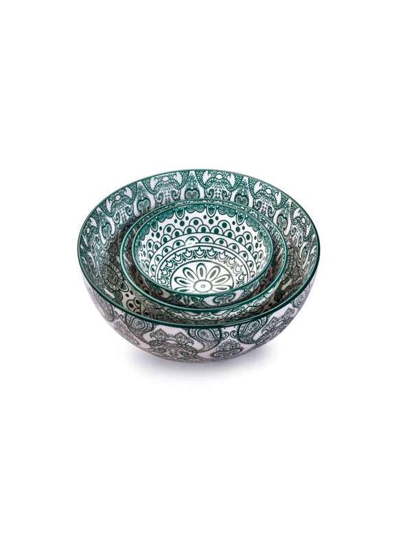 Che Brucia Arabesque Green Porcelain Bowl 10 cm / 4"