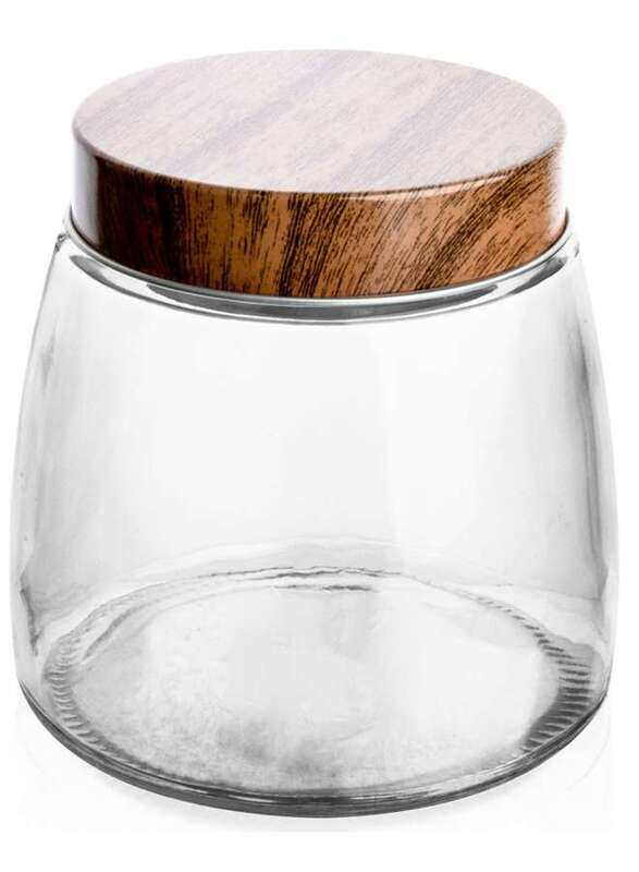 

Vague Glass Glass Jar with Lid 550 ml