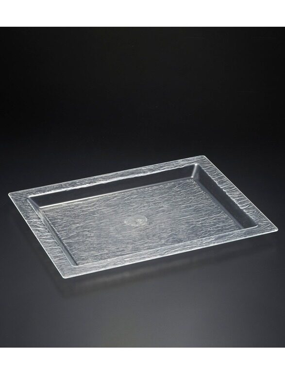 

Vague Acrylic Serving Tray Bark Clear 46 cm