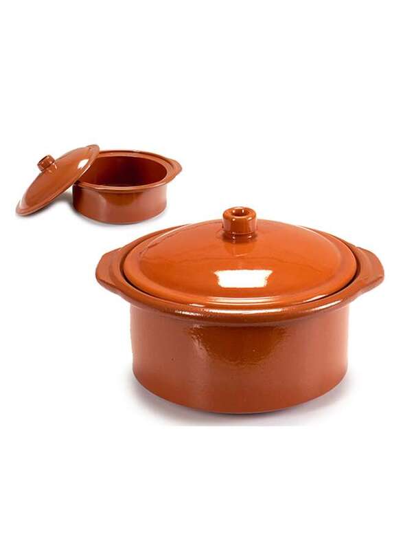 Arte Regal Brown Clay Cooking Pot 1.5 Liter