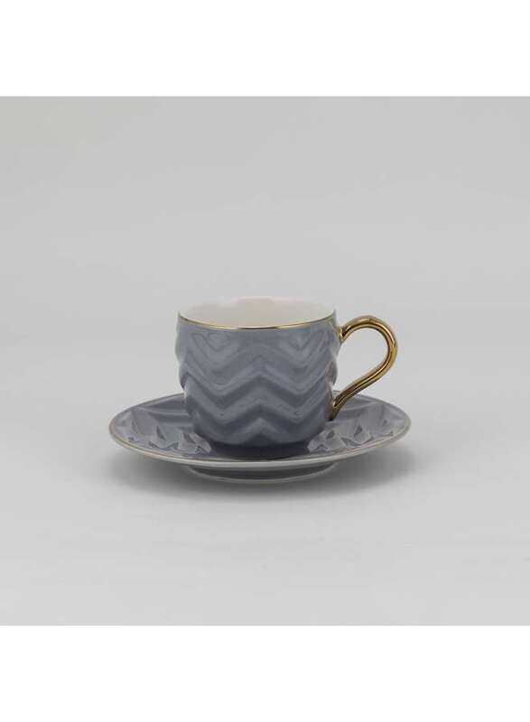 

Rose Porcelain Coffee Cup and Saucer Set White 80 ml 12 Pieces RS-2020