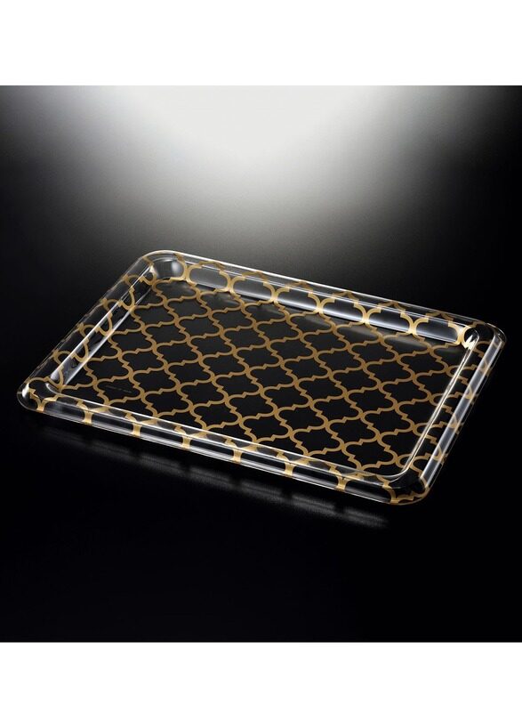 

Vague Acrylic Traditional Tray Clear with Gold 50 cm