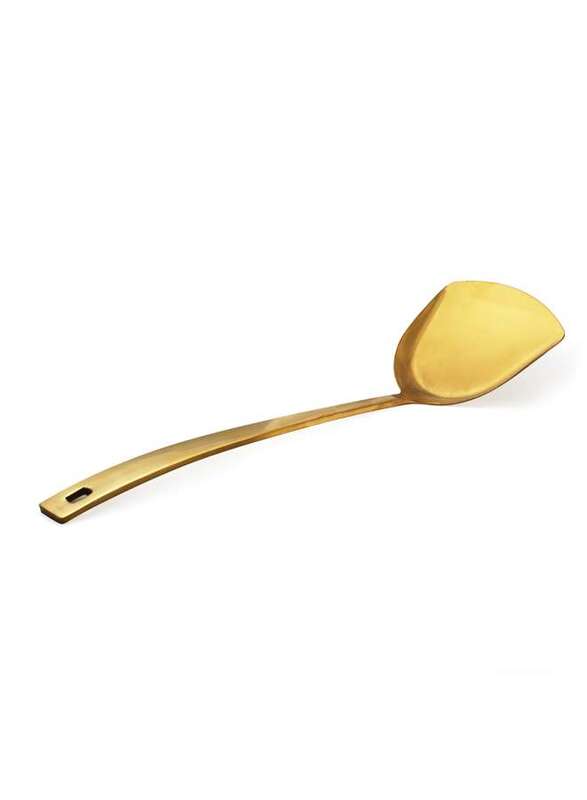 Stainless Steel Gold Turner Spoon 14"
