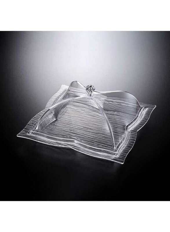 

Vague Acrylic Square Dessert Serving Set Clear 40 cm