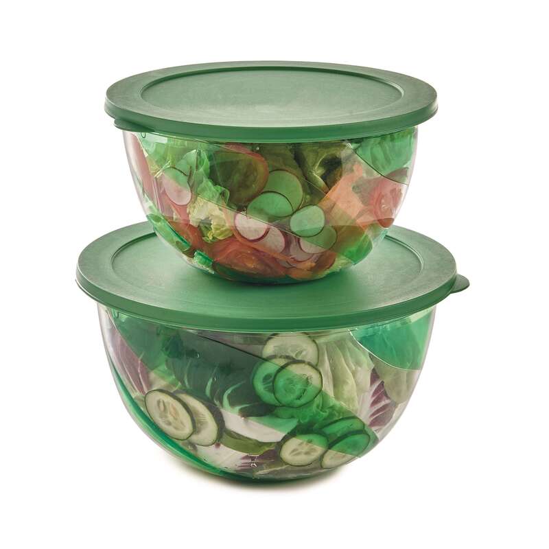 Snips 2 Pieces Salad Bowl 5 Liter and 3 Liter with lids 2 in 1 Set