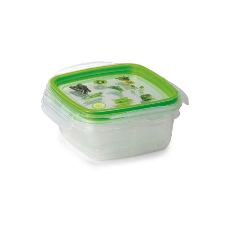 Snips 2 Pieces Snipslock Square Containers 500 ml Set