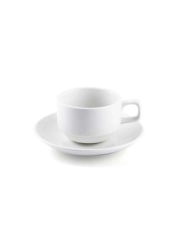 Porceletta Ivory Porcelain Coffee and Tea Cup & Saucer 200 ml