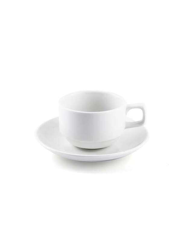 

Porceletta Ivory Porcelain Coffee and Tea Cup & Saucer 200 ml
