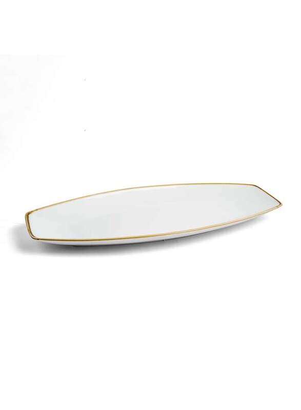 

Porceletta Ivory Mocha Porcelain Boat Plate 36 cm / 14