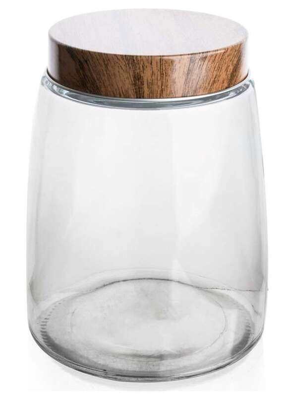 

Vague Glass Glass Jar with Lid 1 Liter