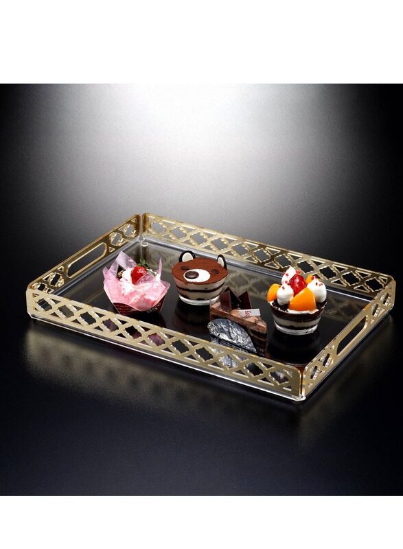 Vague Laser Tray Golden 56 cm