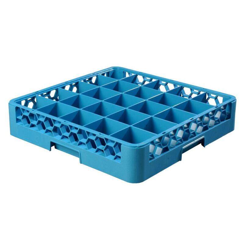 Jiwins Plastic 25-compartment Glass Rack Blue