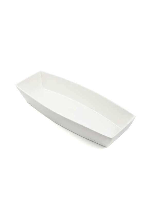 

Porceletta Ivory Porcelain Rectangular Deep Bowl Meena Design 35 cm