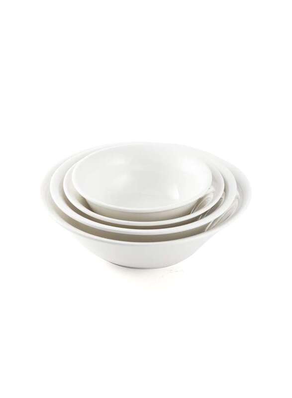 Porceletta Ivory Porcelain Rimmed Salad Bowl 12.5 cm